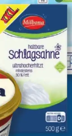 Lidl Milbona Haltbare Schlagsahne XXL Angebot
