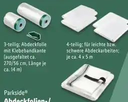 Lidl Parkside Abdeckfolienset Angebot