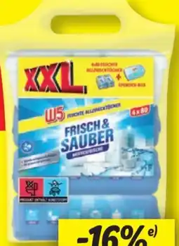 Lidl W5 Feuchte Allzwecktücher XXL Angebot