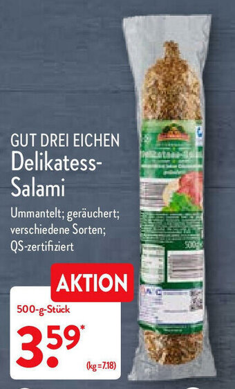 Aldi Nord Gut Drei Eichen Delikatess Salami 500g Angebot