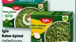 REWE Center Iglo Rahm-Spinat Angebot