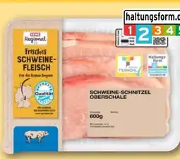 REWE Rewe Regional Schweine-Schnitzel-Oberschal Angebot
