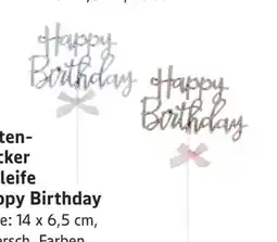 Edeka Tortenstecker Schleife Happy Birthday Angebot
