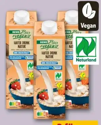 REWE Center Rewe Bio + vegan Hafer Drink Natur Angebot