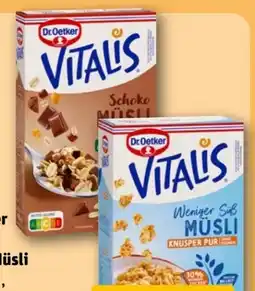 REWE Dr. Oetker Vitalis Schoko Müsli klassisch Angebot