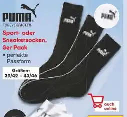 Netto Marken-Discount Puma Sportsocken 3er Pack Angebot