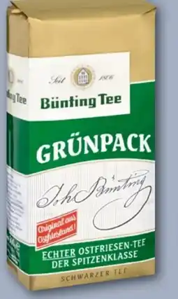 REWE Center Bünting Tee Grünpack Echter Ostfriesen-Tee Angebot