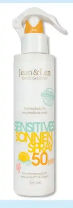 Budni Jean & Len Sensitives Sonnenspray LSF 50 Angebot