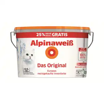 toom Baumarkt Alpina Wandfarbe 'Das Original' weiß matt 12,5 l Angebot