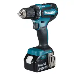 toom Baumarkt Makita Akku-Bohrschrauber 'DDF485RTJ' mit 2 Akkus, mit LED, 18 V Angebot