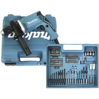 toom Baumarkt Makita Schlagbohrmaschinen-Set 'HP1631KX3' 710 W 74-teilig Angebot