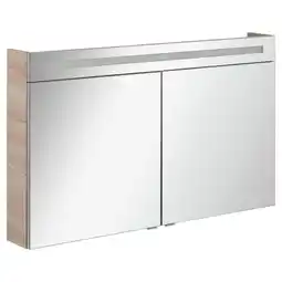 toom Baumarkt Fackelmann LED-Spiegelschrank 'B.Clever' braun 120 x 70,6 x 15,8 cm Angebot