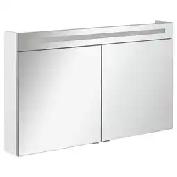 toom Baumarkt Fackelmann LED-Spiegelschrank 'B.Clever' weiß glänzend 120 x 70,6 x 15,8 cm Angebot