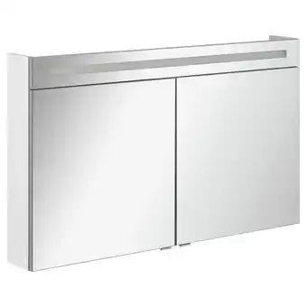 toom Baumarkt Fackelmann LED-Spiegelschrank 'B.Clever' weiß glänzend 120 x 70,6 x 15,8 cm Angebot