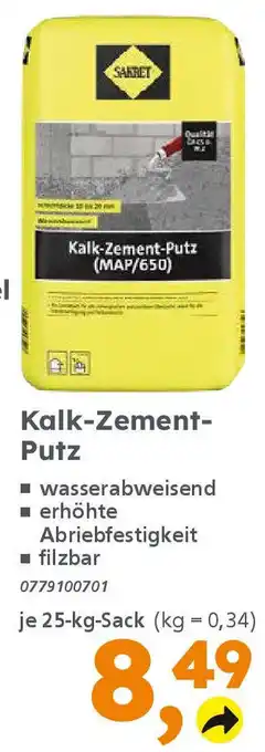 Globus Baumarkt SAKRET Kalk-Zement-Putz (MAP/650) Angebot