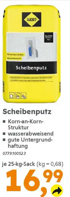 Globus Baumarkt SAKRET Scheibenputz Angebot
