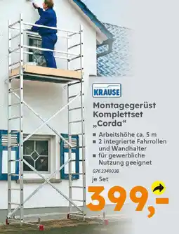 Globus Baumarkt KRAUSE Montagegerüst Komplettset ,Corda" Angebot