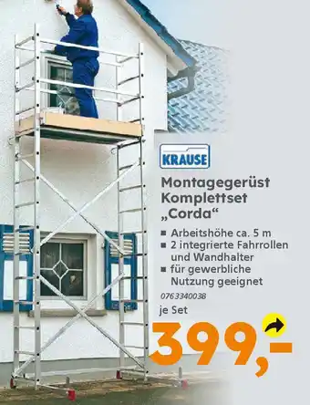 Globus Baumarkt KRAUSE Montagegerüst Komplettset ,Corda" Angebot