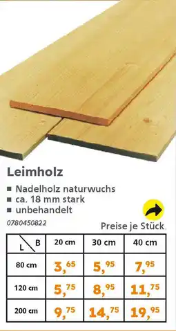 Globus Baumarkt Leimholz Angebot