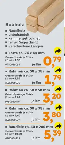 Globus Baumarkt Bauholz Angebot