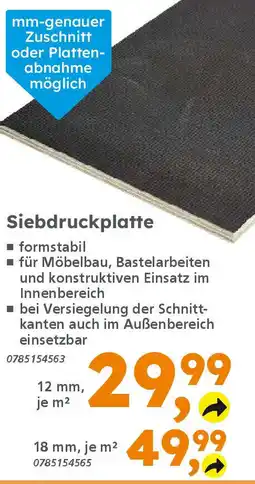 Globus Baumarkt Siebdruckplatte 12 mm Angebot