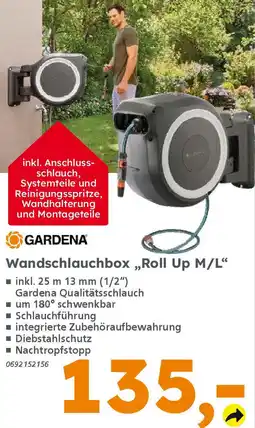 Globus Baumarkt GARDENA Wandschlauchbox,,Roll Up M/L❝ Angebot