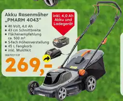 Globus Baumarkt PRIMASTER Akku Rasenmäher „PMARM 4043" Angebot