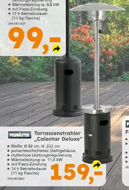 Globus Baumarkt PRIMASTER Terrassenstrahler ,,Calentar Deluxe" Angebot
