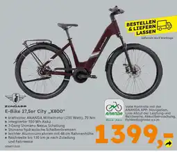 Globus Baumarkt ZUNDAPP E-Bike 27,5er City „,X800" Angebot