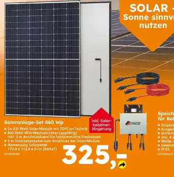Globus Baumarkt SCHWAIGER Solaranlage-Set 860 Wp Angebot