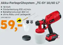 Globus Baumarkt Einhell Akku-Farbsprühsystem „TC-SY 18/60 Li" Angebot