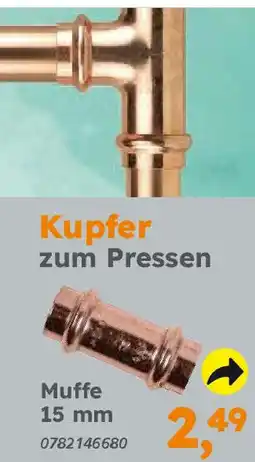 Globus Baumarkt Kupfer zum Pressen zum Stecken Angebot