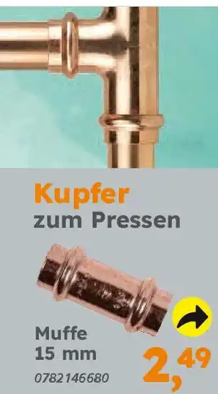 Globus Baumarkt Kupfer zum Pressen zum Stecken Angebot