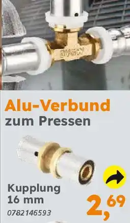 Globus Baumarkt Alu-Verbund zum Pressen Kupplung 16 mm Angebot