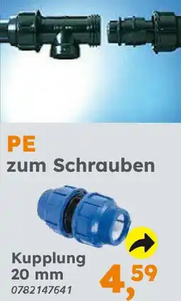 Globus Baumarkt PE zum Schrauben Kupplung 20 mm Angebot