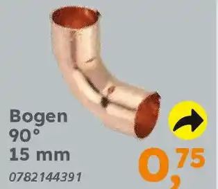 Globus Baumarkt Kupfer zum Löten Bogen 90° 15 mm Angebot