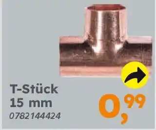 Globus Baumarkt Kupfer zum Löten T-Stück 15 mm Angebot