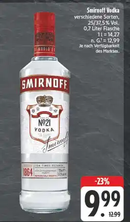 Edeka Smirnoff smirnoff vodka Angebot