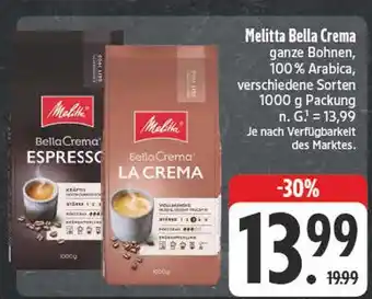Edeka Melitta bellacrema espresso Angebot