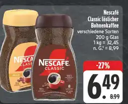 Edeka Nescafé classic löslicher bohnenkaffee Angebot
