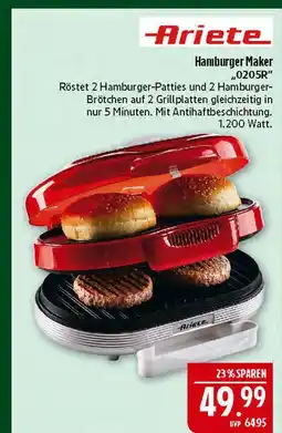 Marktkauf Ariete hamburger maker „0205r“ Angebot