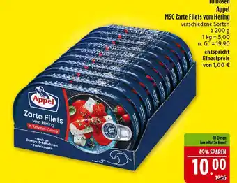 Marktkauf Appel msc zarte filets vom hering Angebot