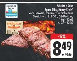 Edeka Schulte + sohn spare ribs 'honey style' Angebot