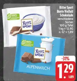 Edeka Ritter sport bunte vielfalt schokolade Angebot