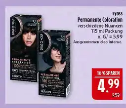 Marktkauf Syoss permanente coloration 3.1 Angebot