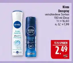 Marktkauf Nivea fresh natural deospray Angebot