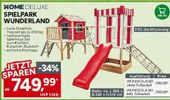 Marktkauf Home deluxe spielpark wunderland ohne schaukel Angebot