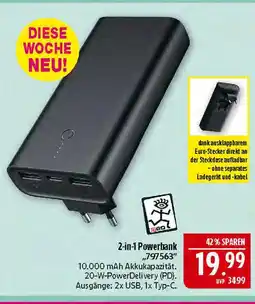 Marktkauf 2go 2-in-1 powerbank Angebot