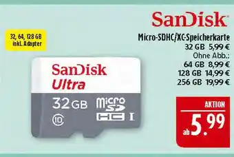 Marktkauf Sandisk micro-sdhc/xc-speicherkarte 32 gb Angebot
