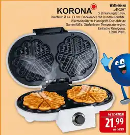 Marktkauf Korona waffeleisen 41020 Angebot